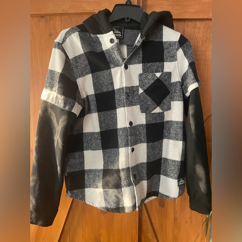 Black and White Plaid Jacket